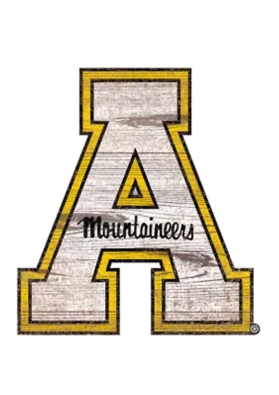 NCAA Appalachian State Mountaineers Distressed Logo Cutout Sign