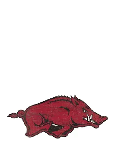 NCAA University of Arkansas Razorbacks Distressed Logo Cutout Sign