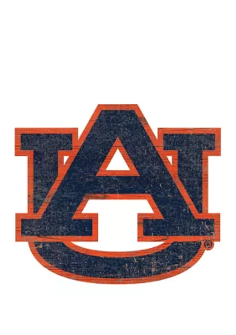 NCAA Auburn University Tigers Distressed Logo Cutout Sign