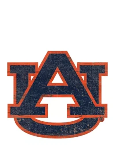 NCAA Auburn University Tigers Distressed Logo Cutout Sign