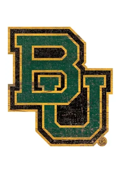 NCAA Baylor Bears Distressed Logo Cutout Sign