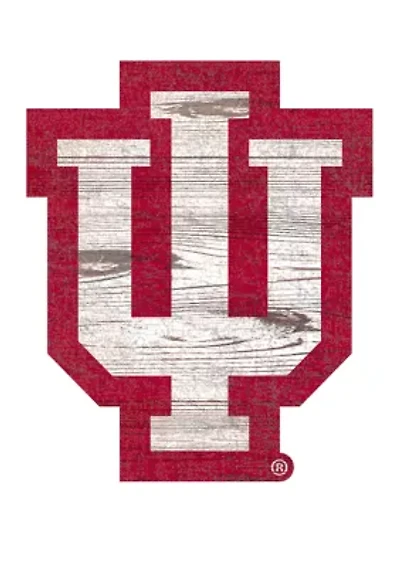 NCAA Indiana University Hoosiers Distressed Logo Cutout Sign