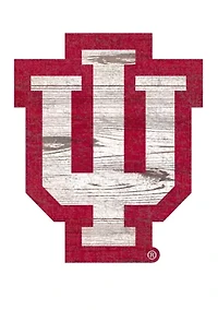 NCAA Indiana University Hoosiers Distressed Logo Cutout Sign