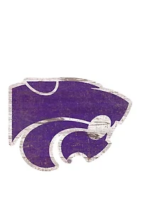 NCAA Kansas State University Wildcats Distressed Logo Cutout Sign