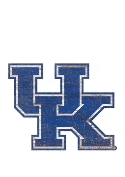 NCAA University of Kentucky Wildcats Distressed Logo Cutout Sign
