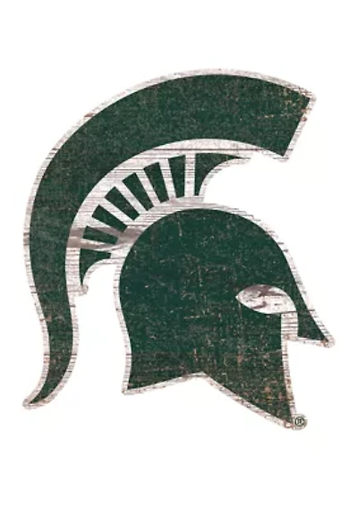 NCAA Michigan State  Spartans Distressed Logo Cutout Sign