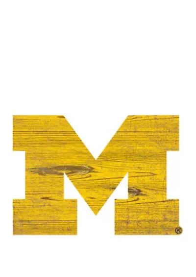 NCAA University of Michigan Wolverines Distressed Logo Cutout Sign