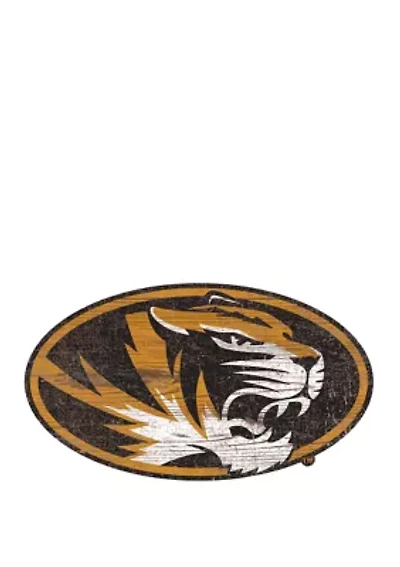 NCAA University of Missouri Tigers Distressed Logo Cutout Sign