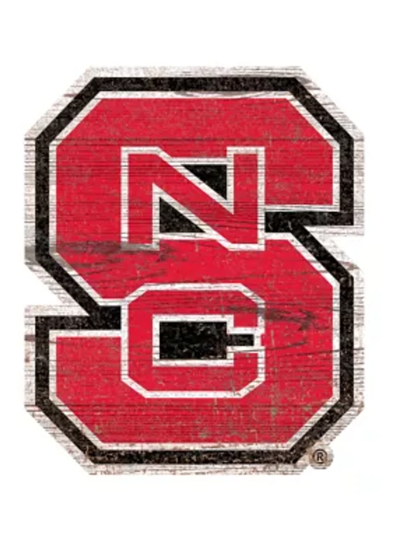 NCAA NC State University Wolfpack Distressed Logo Cutout Sign