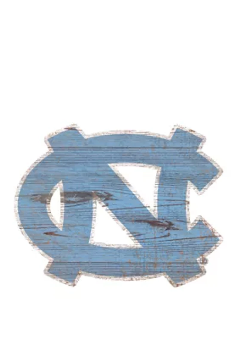 NCAA University of North Carolina Tar Heels Distressed Logo Cutout Sign