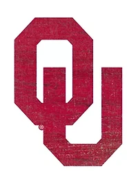 NCAA University of Oklahoma Sooners Distressed Logo Cutout Sign