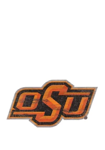 NCAA OK State Cowboys Distressed Logo Cutout Sign