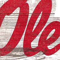 NCAA Ole Miss Rebels Distressed Logo Cutout Sign