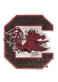 NCAA University of South Carolina Gamecocks Distressed Logo Cutout Sign