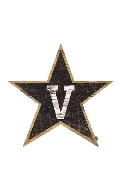 NCAA Vanderbilt University Commodores Distressed Logo Cutout Sign