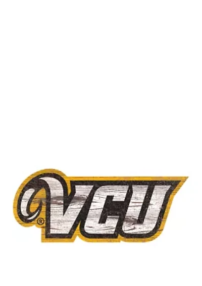 NCAA VCU Rams Distressed Logo Cutout Sign