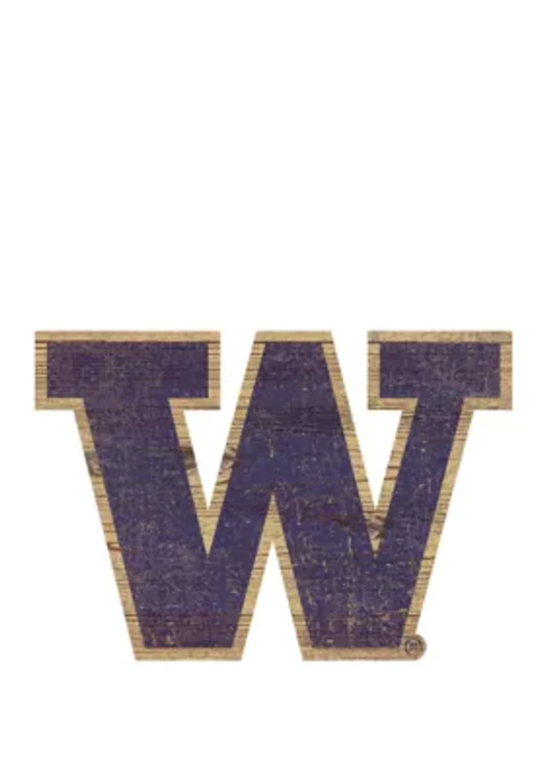 NCAA Washington Huskies Distressed Logo Cutout Sign