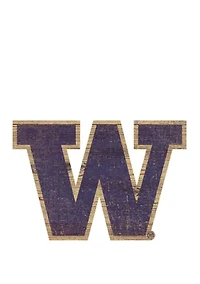 NCAA Washington  Huskies Distressed  Logo Cutout Sign