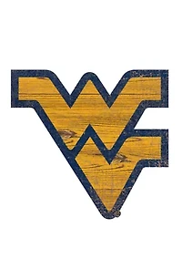 NCAA University of West Virginia Mountaineers  Distressed Logo Cutout Sign