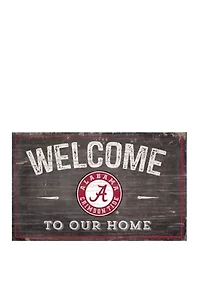NCAA University of Alabama 11 in x 19 in Welcome to Our Home Sign
