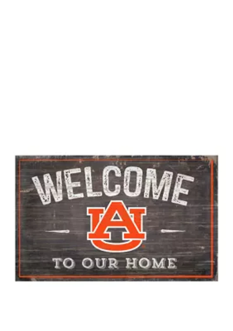 NCAA Auburn University Tigers 11 in x 19 in Welcome to Our Home Sign