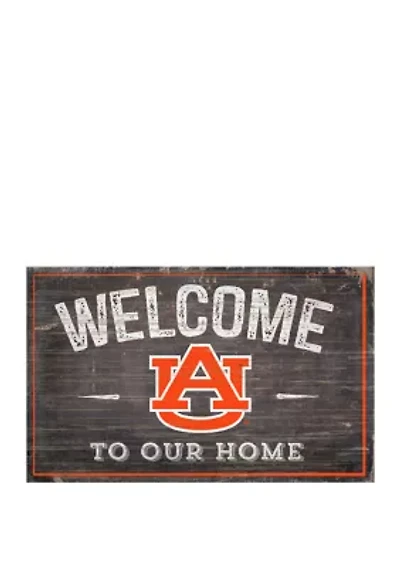 NCAA Auburn University Tigers 11 in x 19 in Welcome to Our Home Sign
