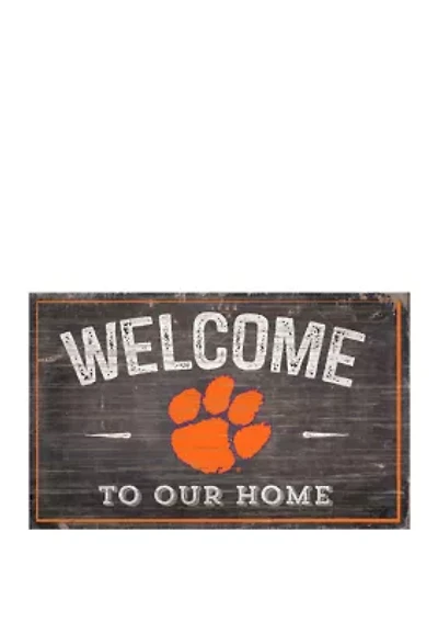NCAA Clemson University Tigers 11 in x 19 in  Welcome to Our Home Sign