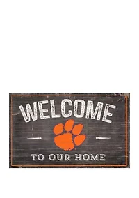 NCAA Clemson University Tigers 11 in x 19 in  Welcome to Our Home Sign
