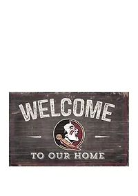 NCAA Florida State Seminoles 11 Inch x 19 Inch Welcome to Our Home Sign