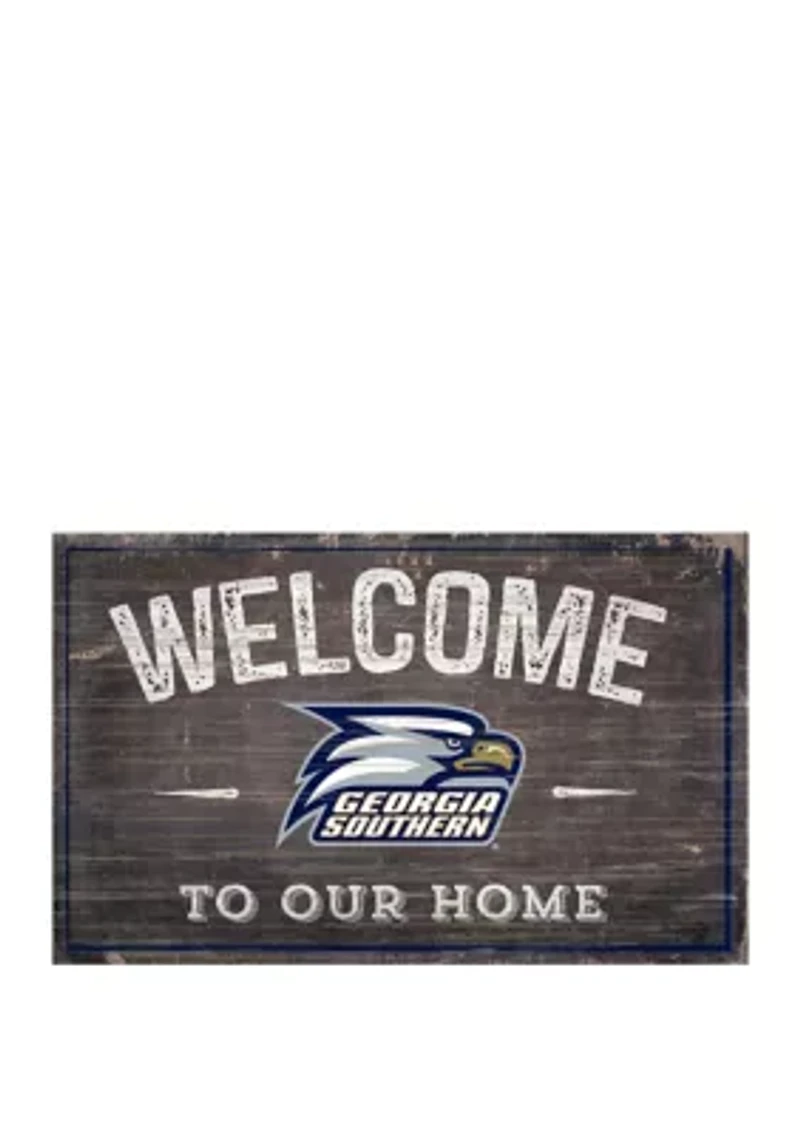 NCAA Georgia Southern Eagles 11 in x 19 in Welcome to Our Home Sign