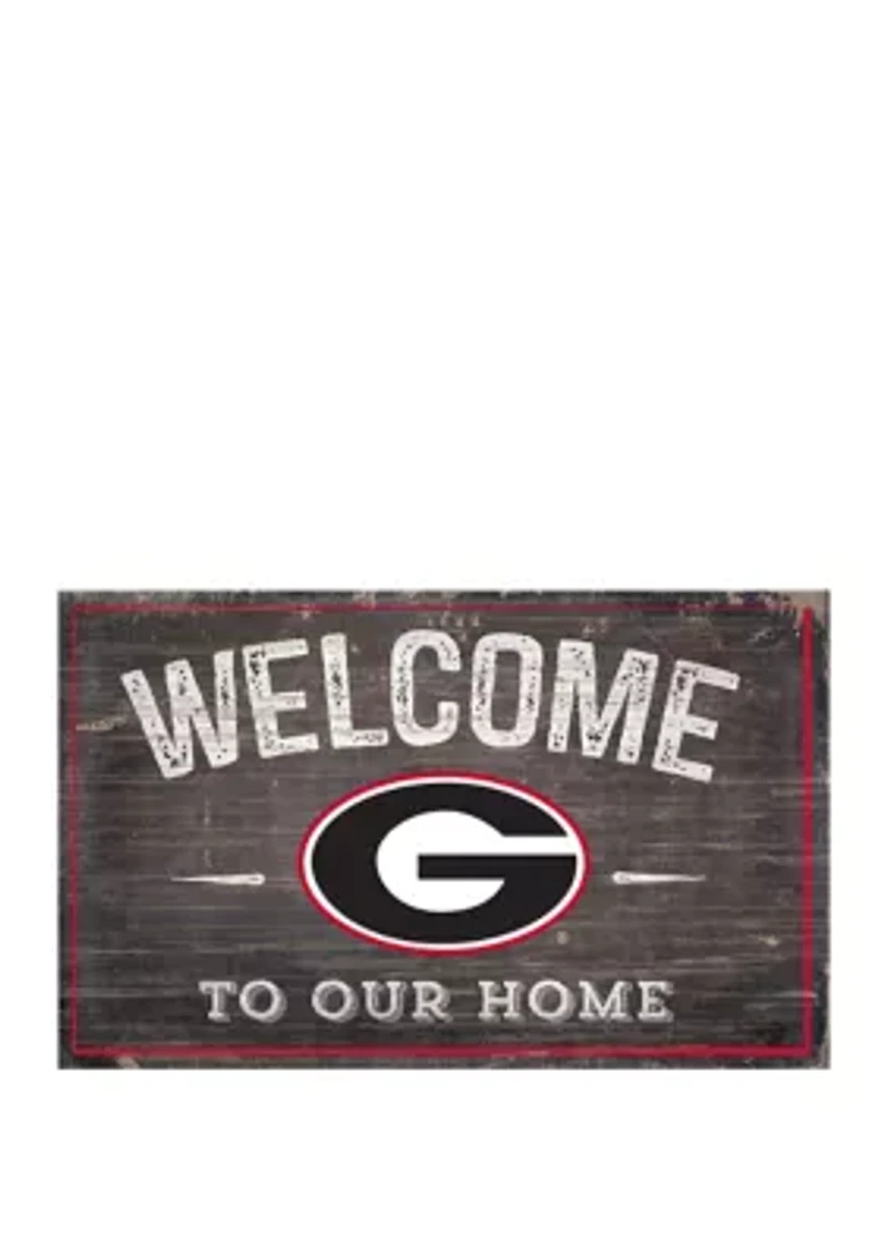 NCAA University of Georgia Bulldogs 11 in x 19 in  Welcome to Our Home Sign