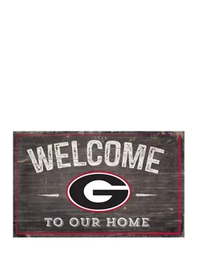 NCAA University of Georgia Bulldogs 11 in x 19 in  Welcome to Our Home Sign