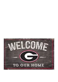 NCAA University of Georgia Bulldogs 11 in x 19 in  Welcome to Our Home Sign