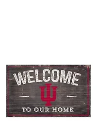 NCAA Indiana Hoosiers 11 in x 19 in Welcome to Our Home Sign