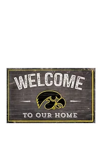 NCAA Iowa  Hawkeyes 11 in x 19 in Welcome to Our Home Sign