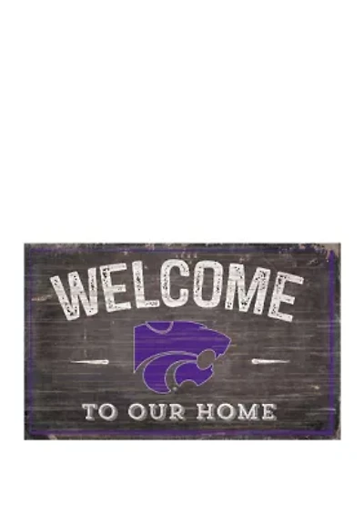 NCAA Kansas State  Wildcats 11 in x 19 in Welcome to Our Home Sign