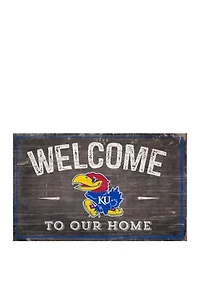 NCAA Kansas  Jayhawks 11 in x 19 in Welcome to Our Home Sign