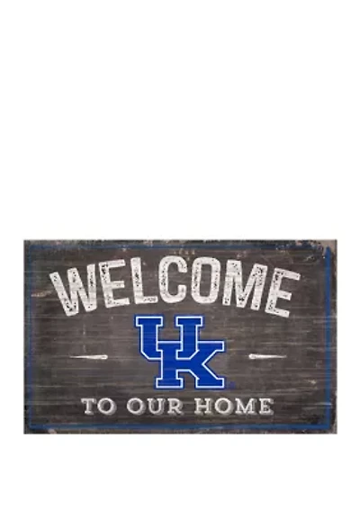 NCAA University of Kentucky Wildcats 11 in x 19 in  Welcome to Our Home Sign