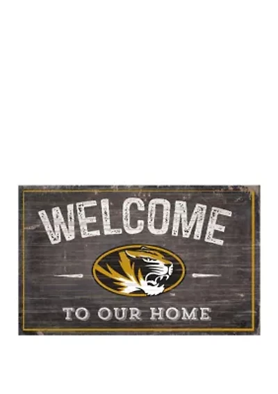 NCAA University of Missouri  Tigers 11 in x 19 in Welcome To Our Home Sign