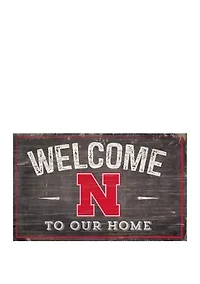 NCAA University of Nebraska Cornhuskers 11 in x 19 in Welcome To Our Home Sign