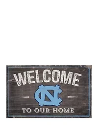 NCAA University of North Carolina Tar Heels 11 in x 19 in Welcome To Our Home Sign