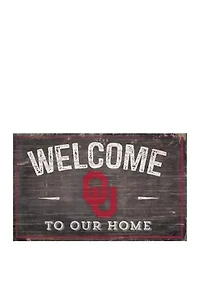 NCAA University of Oklahoma Sooners 11 in x 19 in Welcome to Our Home Sign