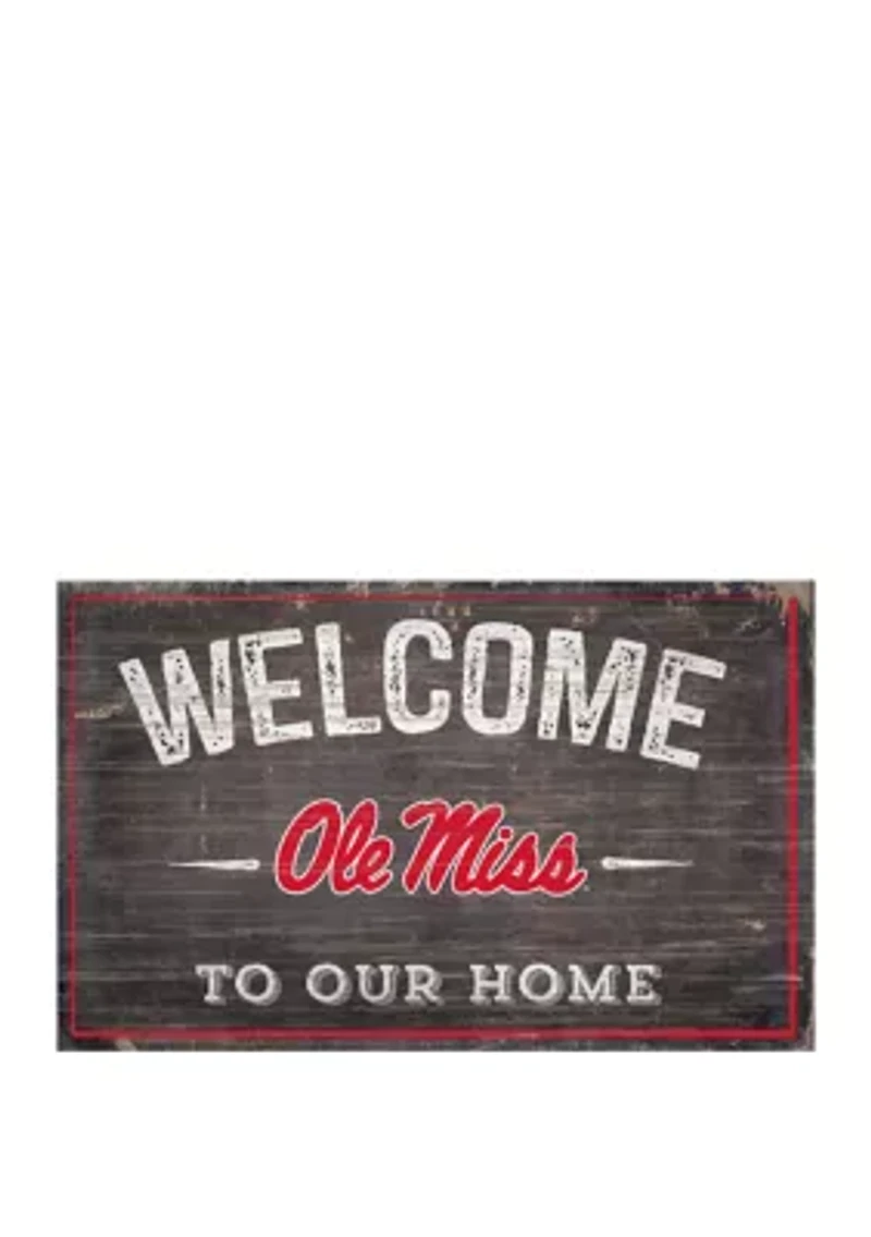 NCAA Ole Miss Rebels 11 in x 19 in Welcome to Our Home Sign