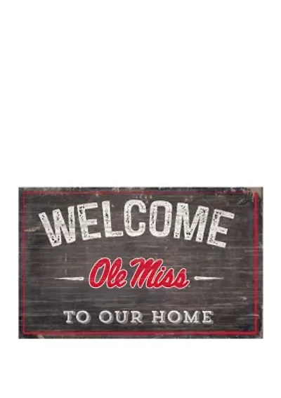 NCAA Ole Miss Rebels 11 in x 19 in Welcome to Our Home Sign