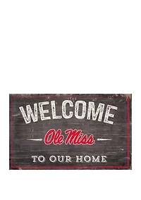 NCAA Ole Miss Rebels 11 in x 19 in Welcome to Our Home Sign