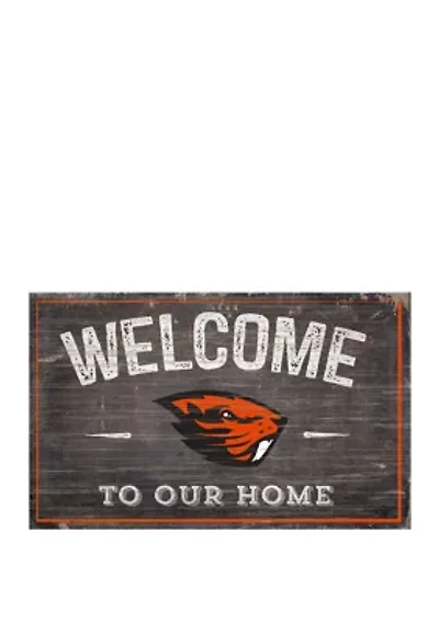 NCAA Oregon State Beavers 11 in x 19 in Welcome to Our Home Sign