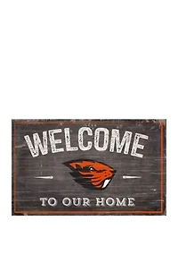 NCAA Oregon State Beavers 11 in x 19 in Welcome to Our Home Sign