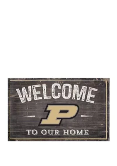 NCAA Purdue University Boilermakers 11 in x 19 in Welcome to Our Home Sign