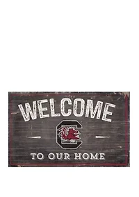 NCAA University of South Carolina Gamecocks 11 in x 19 in Welcome to Our Home Sign