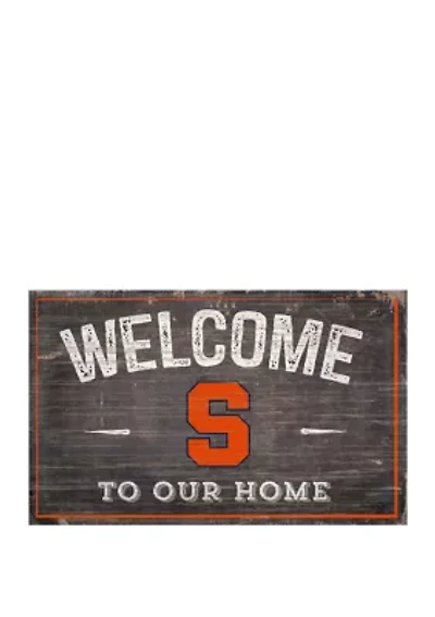 NCAA Syracuse University Orange 11 in x 19 in Welcome to Our Home Sign